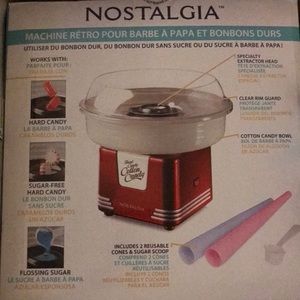Nostalgia retro cotton candy machine and cotton candy kit bundle new in boxes